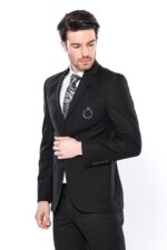 2-Button-Bag-Pocket-Crested-Black-Jacket-Wessi-3