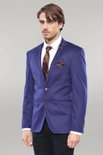 2-Button-Combed-Plaid-Sax-Blue-Men-Jacket-Wessi-4