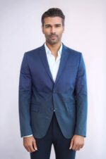 2-Button-Mono-Lapel-Plain-Cotton-Navy-Blue-Jacket-Wessi-1