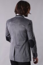 2-Buttons-Pocket-Piping-Velvet-Grey-Jacket-3