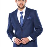 4 Drop Cachet Sax Blue Men Blazer - Wessi