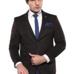 4 Drop Regular Cut Brown Men Blazer - Wessi