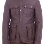 4 Pocket Snap Short Brown Coat-Wessi