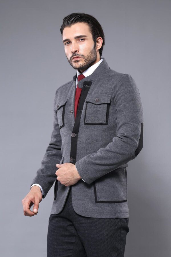 4 Pocket Tippet Grey Coat-Wessi