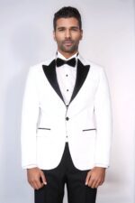 Black-Peak-Lapel-Textured-Fabric-Mens-Royal-White-Tuxedo-Jacket-Wessi-1
