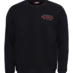Black Printed Circle Neck Sweatshirt - Wessi