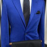 Blue Plain Men Jacket - Wessi