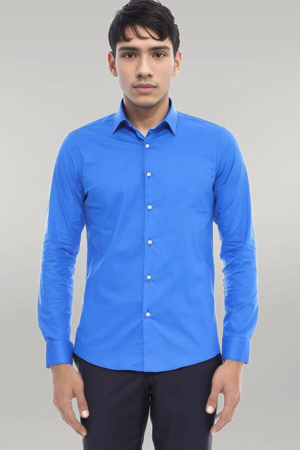 Blue Slim Fit Men's Shirt | Wessi