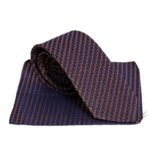 Brown Square Patterned Men Navy Blue Tie – Wessi