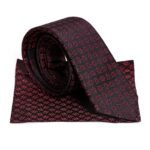Burgundy Patterned Men Black Tie – Wessi