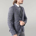 Checked Grey Men's Blazer | Wessi
