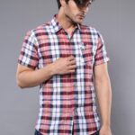 Checked Patterned Short Sleeve Men Shirt - Wessi