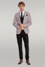 Checked-Slim-Fit-Burgundy-Men-Suit-Wessi-1