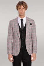 Checked-Slim-Fit-Burgundy-Men-Suit-Wessi-4
