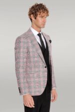 Checked-Slim-Fit-Burgundy-Men-Suit-Wessi-5
