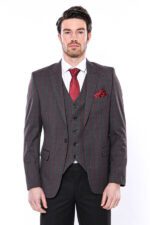 Checked-Slim-Fit-Dark-Grey-Men-Blazer-Wessi-5