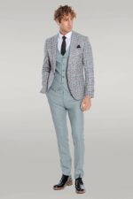 Checked-Slim-Fit-Light-Green-Men-Suit-Wessi-1