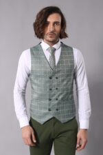 Combined-Vested-Green-Plaid-Mens-Suit-Wessi-3
