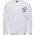 Crew Neck Both Side Printed White Sweatshirt - Wessi