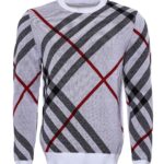 Crew Neck Knitwear Patterned White - Wessi