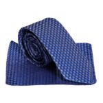 Cube Patterned Men Blue Tie – Wessi