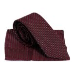 Cube Patterned Men Burgundy Tie – Wessi