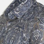 Damask Pattern Blue Slim Fit Shirt - Wessi