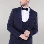 Detachable Lapel Navy Suit | Wessi