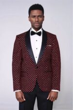 Dot-Patterned-Slim-Fit-Burgundy-Men-Dinner-Jacket-Wessi-1