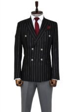 Double-Breasted-Slim-Fit-Striped-Black-Men-Blazer-Wessi-6