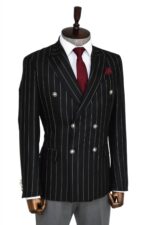 Double-Breasted-Slim-Fit-Striped-Black-Men-Blazer-Wessi-7