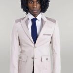 Double Buttons Bag Pocket Shoulder Piece Cream Jacket-Wessi