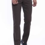 Flap Pockets Suede Cotton Slim Fit Khaki Men Pants - Wessi