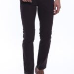 Gabardin Brown Men Pants - Wessi