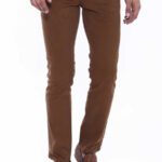 Gabardin Pockets Brown Men Pants - Wessi