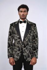 Glittery-Slim-Fit-Black-Men-Wedding-Tuxedo-Blazer-Wessi-1