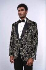 Glittery-Slim-Fit-Black-Men-Wedding-Tuxedo-Blazer-Wessi-4