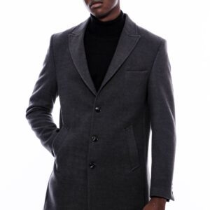 Grey Men Long Coat - Wessi