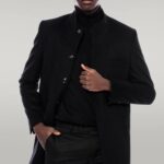 Mandarin Collar Men's Long Coat | Wessi