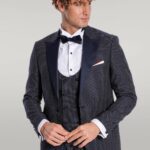 Navy Blue Tuxedo Suit - Wessi
