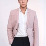 Patched Light Pink Blazer - Wessi