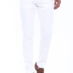 Patterned Cotton White Pants-Wessi
