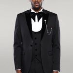Patterned Jacket Black Men's Tuxedo | Wessi