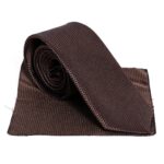 Patterned Men Brown Tie- Wessi