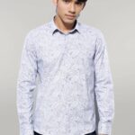 Patterned Men's White Shirt | Wessi