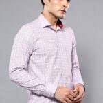 Patterned Plaid Burgundy Shirt - Wessi