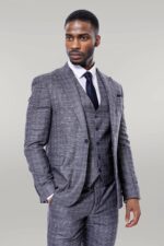 Patterned-Vested-Slim-Fit-Navy-Blue-Men-Suit-Wessi-7