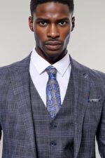 Patterned-Vested-Slim-Fit-Navy-Blue-Mens-Suit-Wessi-2