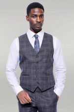 Patterned-Vested-Slim-Fit-Navy-Blue-Mens-Suit-Wessi-4