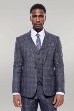 Patterned-Vested-Slim-Fit-Navy-Blue-Mens-Suit-Wessi-8